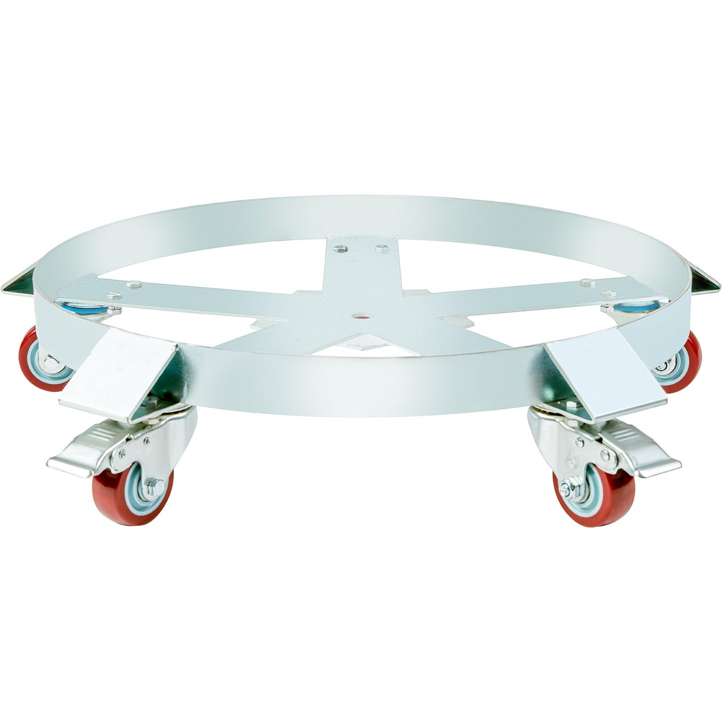 55 Gallon Heavy Duty Drum Dolly, 1250lbs Load Capacity, Barrel Dolly Cart Drum Caddy, Non Tipping Hand Truck Capacity Dollies with Steel Frame 5 Swivel Caster Wheels, for Warehouse Drum Handling