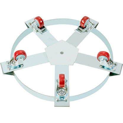 55 Gallon Heavy Duty Drum Dolly, 1250lbs Load Capacity, Barrel Dolly Cart Drum Caddy, Non Tipping Hand Truck Capacity Dollies with Steel Frame 5 Swivel Caster Wheels, for Warehouse Drum Handling