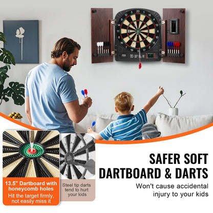 Dartboard och skåp Set komplett med alla tillbehör Enkel montering