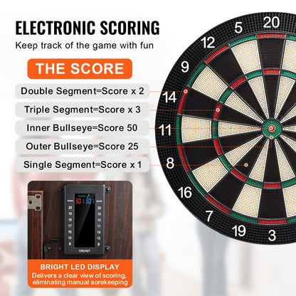 Dartboard och skåp Set komplett med alla tillbehör Enkel montering