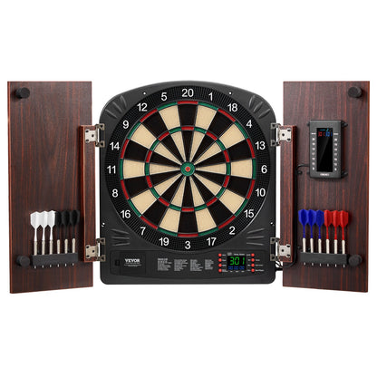 Dartboard och skåp Set komplett med alla tillbehör Enkel montering