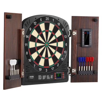 Dartboard och skåp Set komplett med alla tillbehör Enkel montering