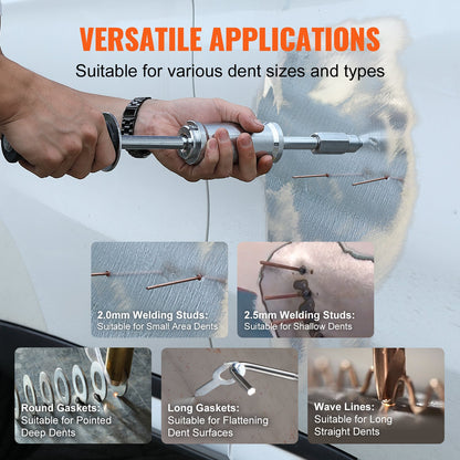 Stud Welder Dent Repair Kit, 800W Spot Welder Stud with 5 Welding Mode, Auto Body Dent Welder Repair Machine with 13 Types of Welding Accessories for Car, Truck, Motorcycle Dent Repair