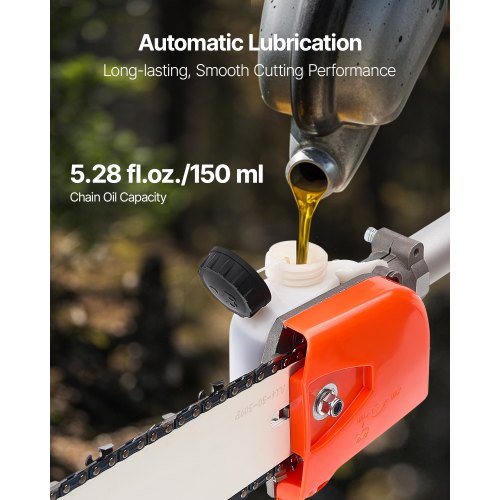 Benzin-Hochentaster, 52 CC, 2-Takt, kabelloser Baumschneider, 14 Zoll-Balken