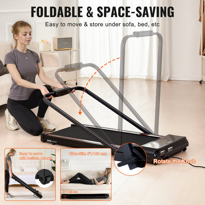 Walking Pad Unter Schreibtisch Laufband mit Griffen für Home Office