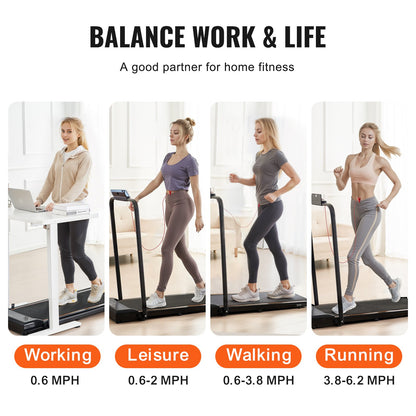 Walking Pad under skrivbordet Löpband med handtag för hemmakontoret
