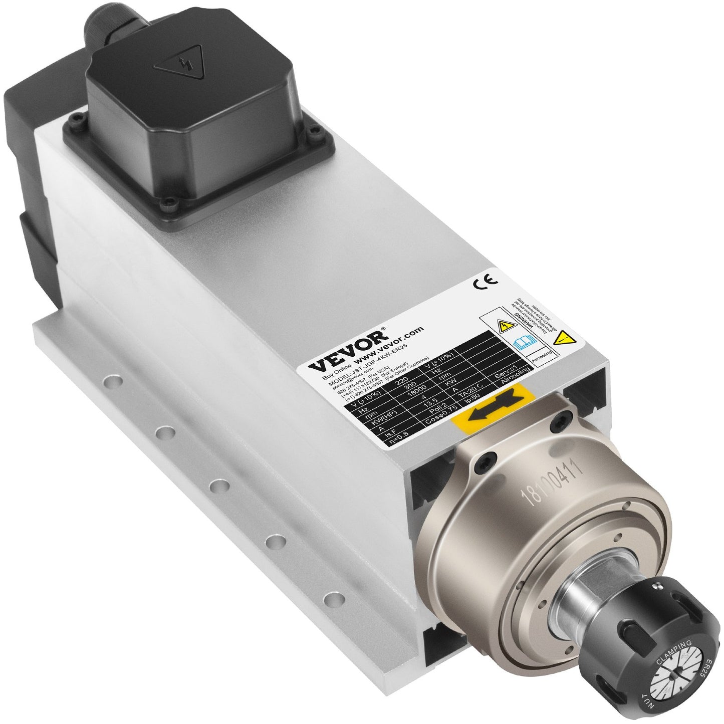 4KW 2220V luftgekühlter Spindelmotor ER25 CNC-Luftkühlungsspindelmotor für CNC-Gravierfräsmaschine