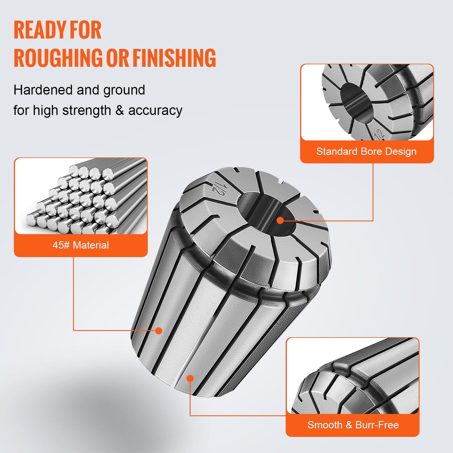 25-teiliges ER32-Spannzangenset, 1/16''-13/16'', ER32-Federspannzangenfutterset, 0,0006"/15 μm TIR-Drehfutterwerkzeug mit 25 markierten Aufbewahrungsboxen, für CNC-Graviermaschinen, Fräsdrehmaschinen, Bohrmaschinen