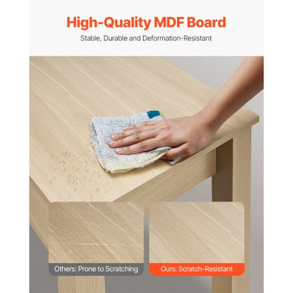 Kleiner Schreibtisch mit Schublade Kinderschreibtisch fürs Schlafzimmer Schlichter Arbeitstisch helles Holz | EU