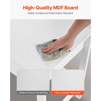 Litet skrivbord med lådor Barnskrivbord för sovrum Enkelt studiebord Vitt |  EU