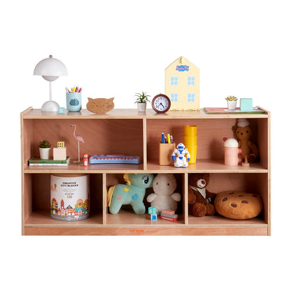 Förvaringshylla Brickskåp 5-sektion Cubby Storage 2-hylla för hemskola