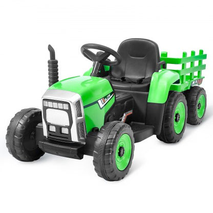 Kids Ride on Tractor 12V Electric Toy Tractor with Trailer Remote Control
