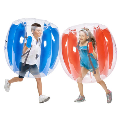 Uppblåsbara Bumper Balls 2-pack, 3FT/0,9M Body Sumo Zorb Balls för barn och tonåringar, hållbara PVC Human Hamster Bubble Balls för utomhusspel för lagspel, Bumper Bopper Leksaker för lekplats, trädgård, park