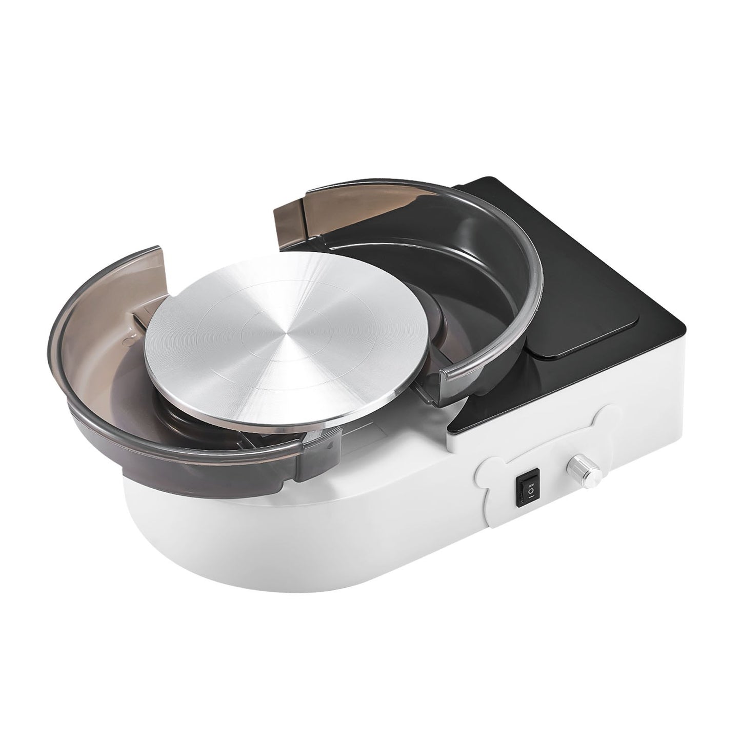 Mini Pottery Wheel, 6 inch Turntable, Forward and Reverse Rotation, Adjustable Speed, Electric Clay Wheel for Kids and Adults, with Clay Shaping Tools, for Home DIY, Pottery Classes, White