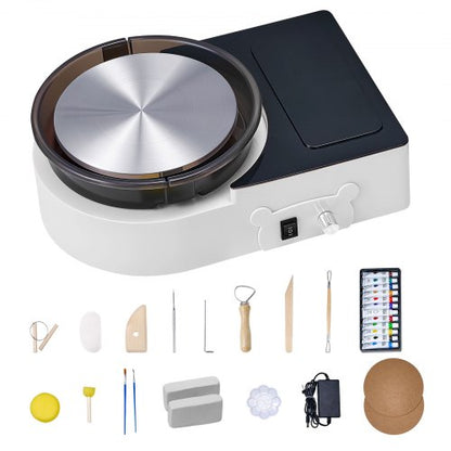 Mini-Keramik-Rad Elektrisches Tonrad für Kinder und Erwachsene 158 mm Weiß | EU