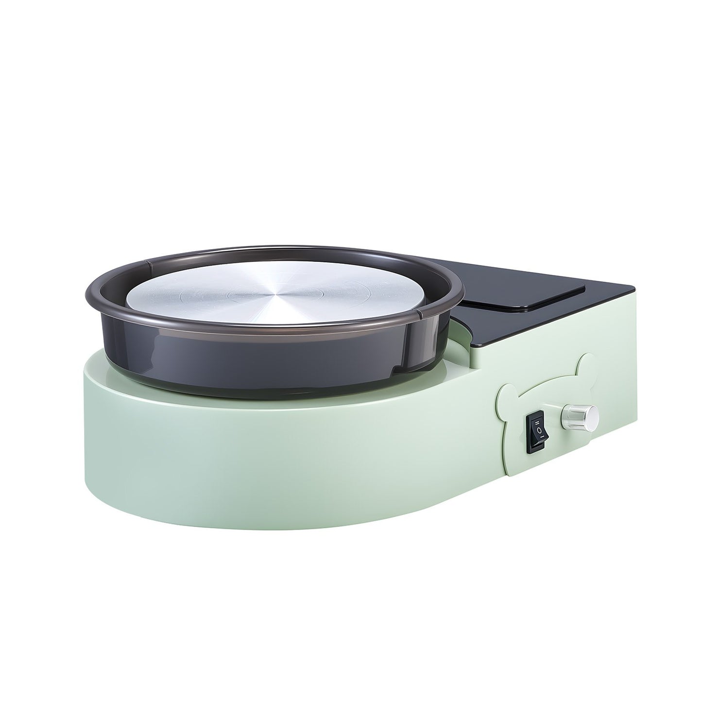 Mini Pottery Wheel, 6 inch Turntable, Forward and Reverse Rotation, Adjustable Speed, Electric Clay Wheel for Kids and Adults, with Clay Shaping Tools, for Home DIY, Pottery Classes, Green