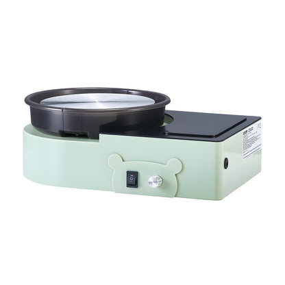 Mini Pottery Wheel, 6 inch Turntable, Forward and Reverse Rotation, Adjustable Speed, Electric Clay Wheel for Kids and Adults, with Clay Shaping Tools, for Home DIY, Pottery Classes, Green