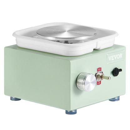 Mini-Keramikrad, elektrische Keramikradmaschine, 0–320 U/min Geschwindigkeit, grün