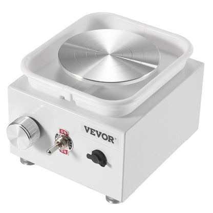 Mini-Töpferscheibe, elektrische Keramik-Radmaschine, 0–320 U/min Geschwindigkeit, weiß