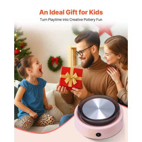 Mini-Keramik-Rad Elektrisches Tonrad für Kinder 158 mm Drehteller Rosa | EU