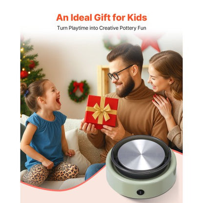 Mini-Keramik-Rad Elektrisches Tonrad für Kinder 158 mm Drehteller Grün | EU