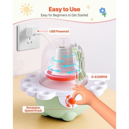 Mini-Keramik-Rad, elektrisches Tonrad für Kinder, 50 mm und 80 mm Drehteller | EU