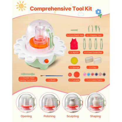 Mini-Keramik-Rad, elektrisches Tonrad für Kinder, 50 mm und 80 mm Drehteller | EU