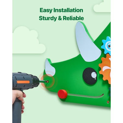 Dinosaurieaktivitetsvägg Upptagen tavla med paneler 11 aktiviteter Sensorisk väggpanel |  EU