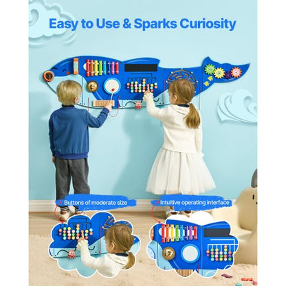 Killer Whale Activity Wall Busy Board Panels 12 Activities Sensory Wall Panel | EU