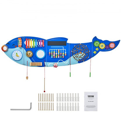 Killer Whale Activity Wall Busy Board Panels 12 Activities Sensory Wall Panel | EU