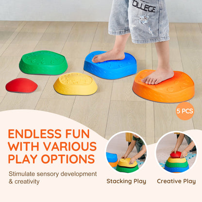 Kids Balance Stepping Stones Sensorisk hinderbana 5 ST Utomhus inomhus