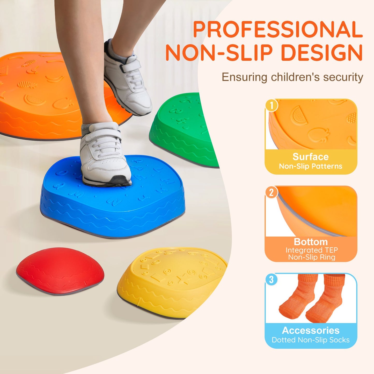 Kids Balance Stepping Stones Sensorisk hinderbana 5 ST Utomhus inomhus