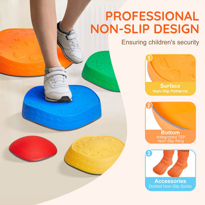 Kids Balance Stepping Stones Sensorisk hinderbana 5 ST Utomhus inomhus