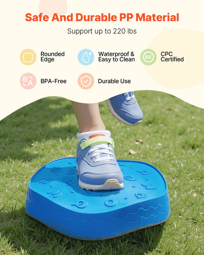 Balance Stepping Stones for Kids, 5 PCS, Up to 220 lbs, Non-Slip Toddlers Sensory Stepping Stones, Obstacle Course Coordination Game Toys Indoor or Outdoor Play for Children Aged 3 4 5 6 7 8+