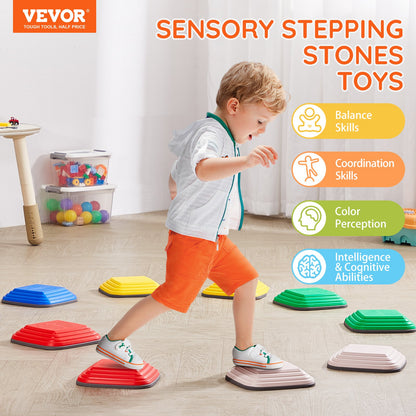 Kids Balance Stepping Stones Sensory Obstacle Course 10 PCS Outdoor Indoor