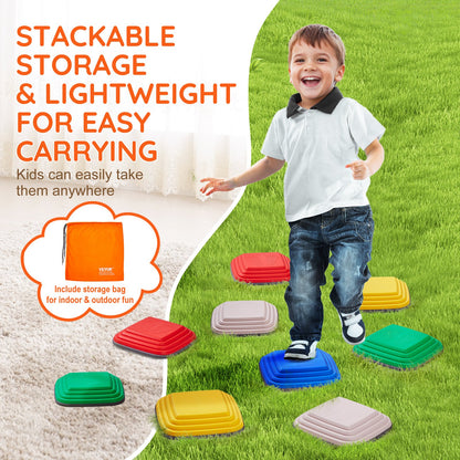 Kids Balance Stepping Stones Sensory Obstacle Course 10 PCS Outdoor Indoor