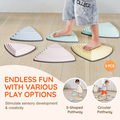Kids Balance Stepping Stones Sensorisk hinderbana 6 ST Utomhus inomhus