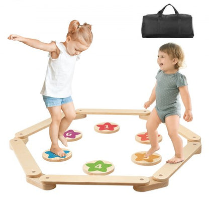 Kids Balance Beam Stepping Stones Gymnastics Children Balance Board 6 PCS