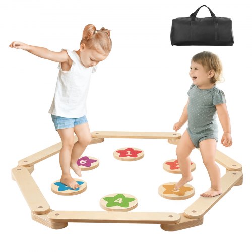 Kids Balance Beam Stepping Stones Gymnastics Children Balance Board 6 PCS