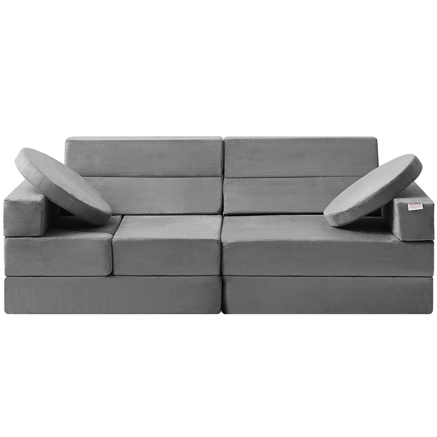 Spielsofa, 15-teiliges modulares Kinder-Nugget-Sofa, Kleinkinder-Schaumstoffsofa mit 25D-Schwamm mit hoher Dichte zum Spielen, Gestalten, Schlafen, fantasievolle Kindermöbel für Schlafzimmer und Spielzimmer