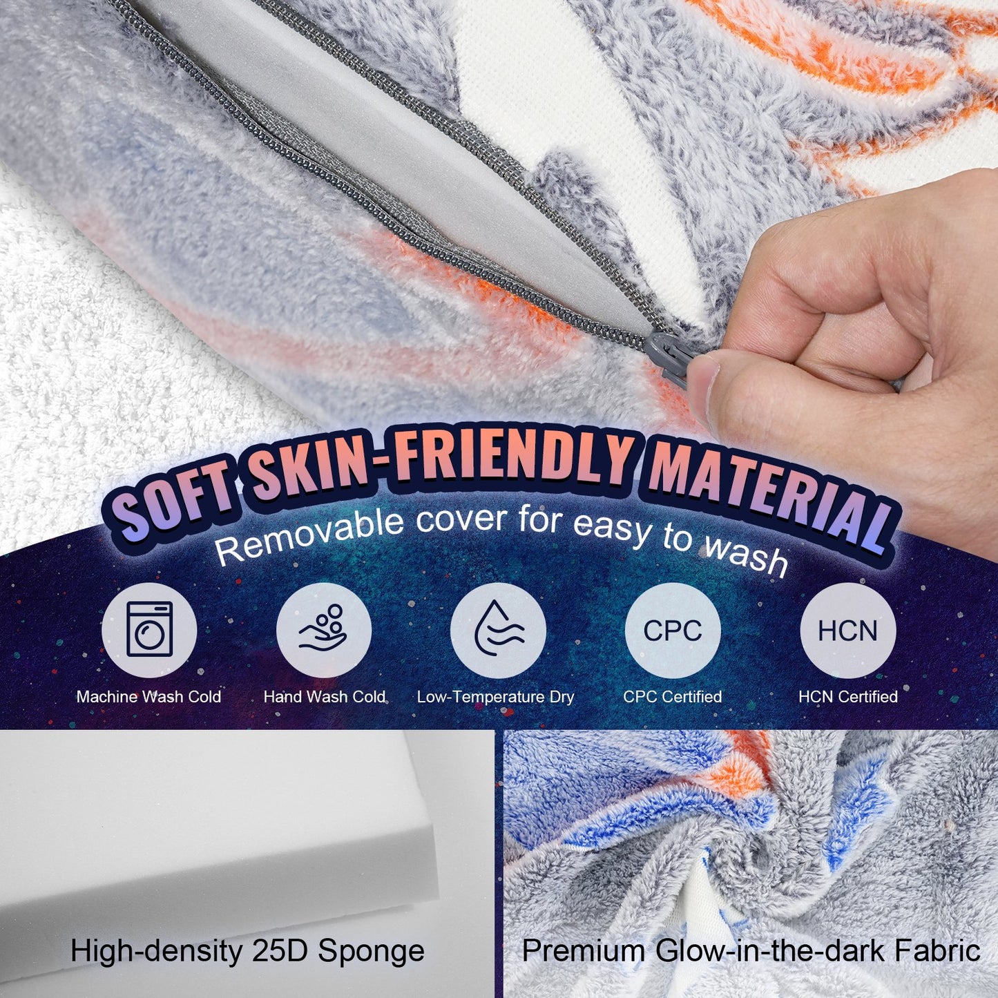 Modulare Kinderspielcouch 4-teilig DIY Glow in the Dark Kleinkindstuhl Grau