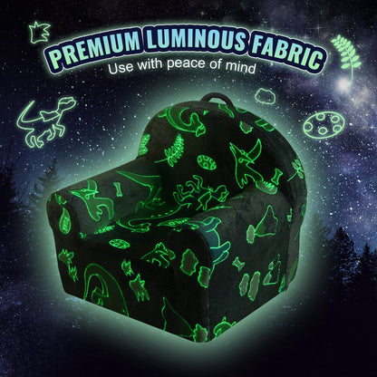 Småbarnsstol Glow in the Dark Plysch Babystol Lekrumsmöbler Grå