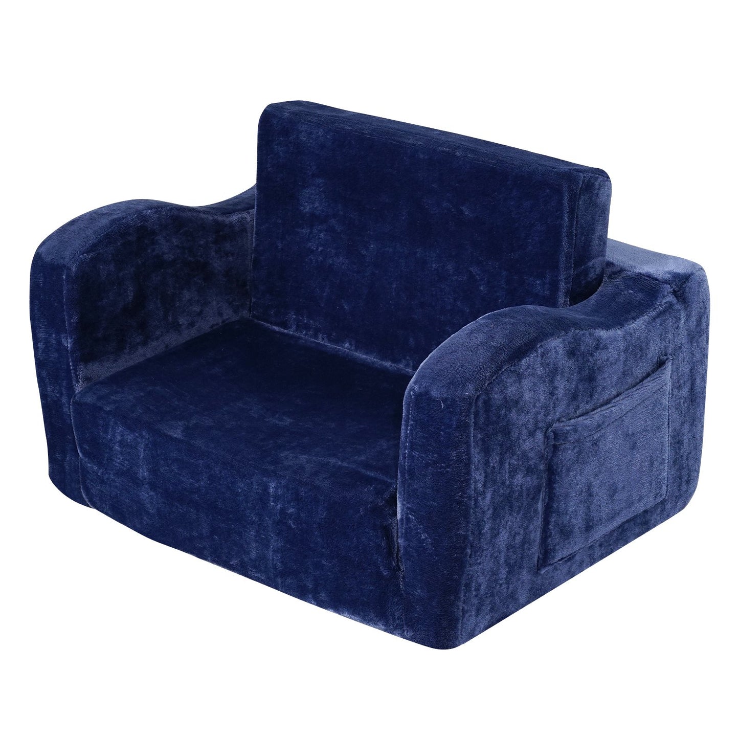 Babystuhl faltbar 2-in-1 bequemes Babysofa Kindersofa blau