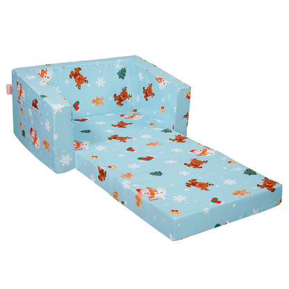 Babystol Hopfällbar 2-i-1 Baby Lounger Soffa Tecknad Barnsoffa Rosa