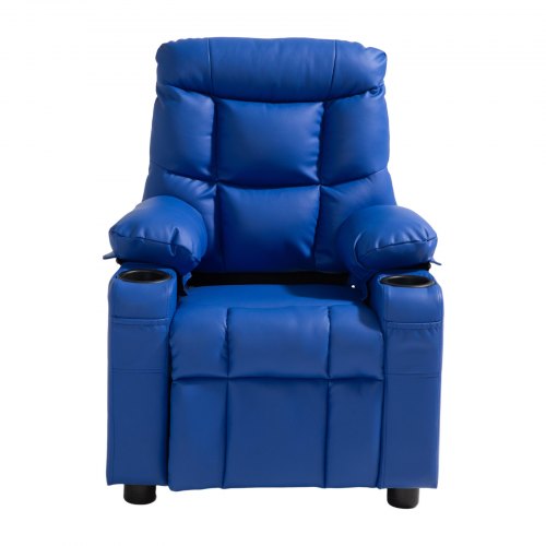 Kindersessel aus PU-Leder mit Getränkehalter und Tasche