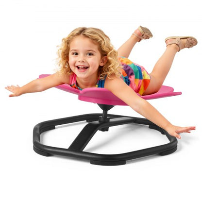 Kids Swivel Chair, 220 lbs Capacity, Flower Shape Sensory Spinning Chair, Autistic Kids Sensory Toy Seat with Non-Slip Metal Base, Toddler Sit & Spin Seat for Coordination Balance Focus, Rose