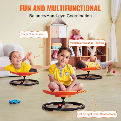 Elephant Kids Spinning Chair 220 lbs Sensory Swivel Chair Seat Orange