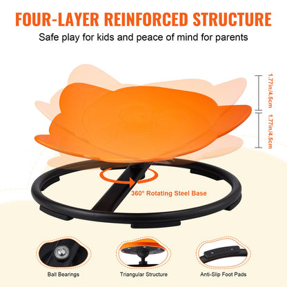 Elephant Kids Spinning Chair 220 lbs Sensory Swivel Chair Seat Orange