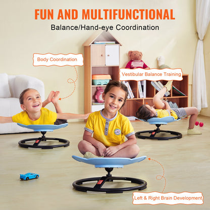 Elephant Kids Spinning Chair 220 lbs Sensory Swivel Chair Seat Blue