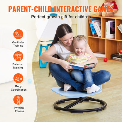 Elephant Kids Spinning Chair 220 lbs Sensory Swivel Chair Seat Blue